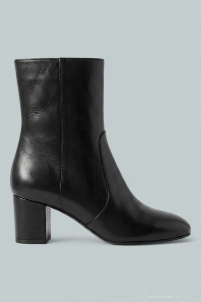 Women’s Miranda Zip Bootie 60 - Black Leather - Bootie