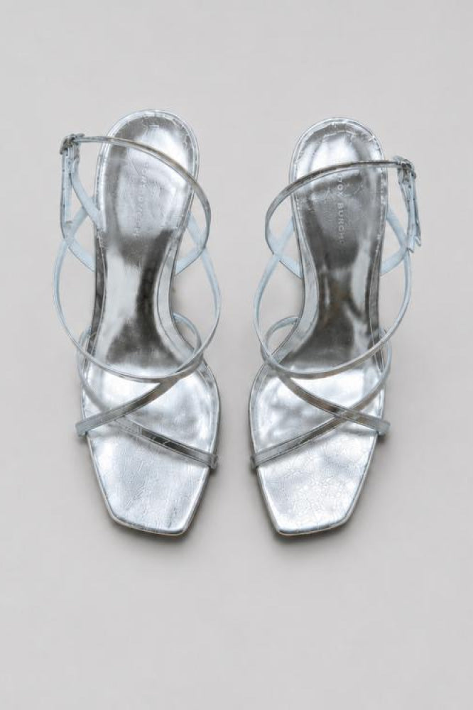 Women’s Multi Strap Sandals - Silver - Stiletto