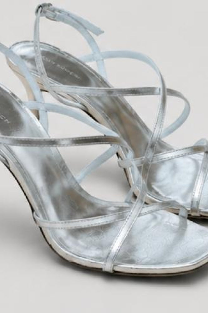 Women’s Multi Strap Sandals - Silver - Stiletto