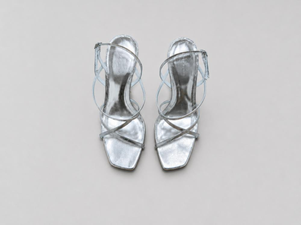 Women’s Multi Strap Sandals - Silver - Stiletto