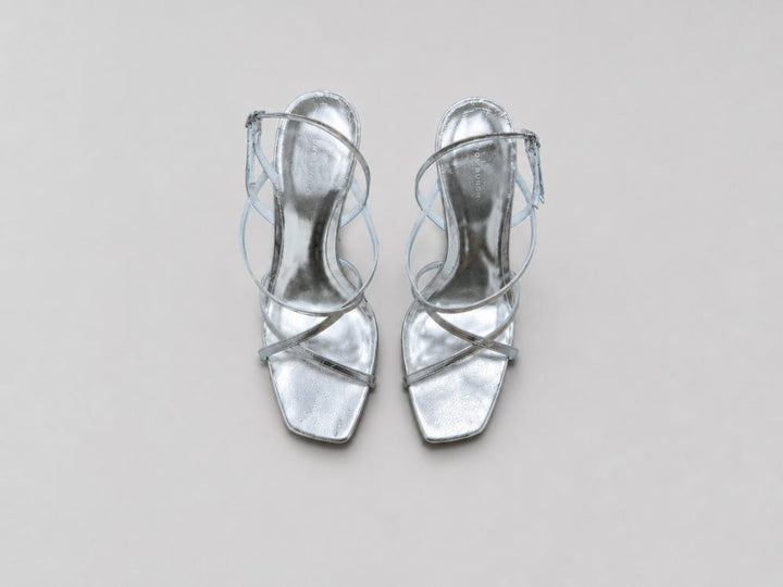 Women’s Multi Strap Sandals - Silver - Stiletto