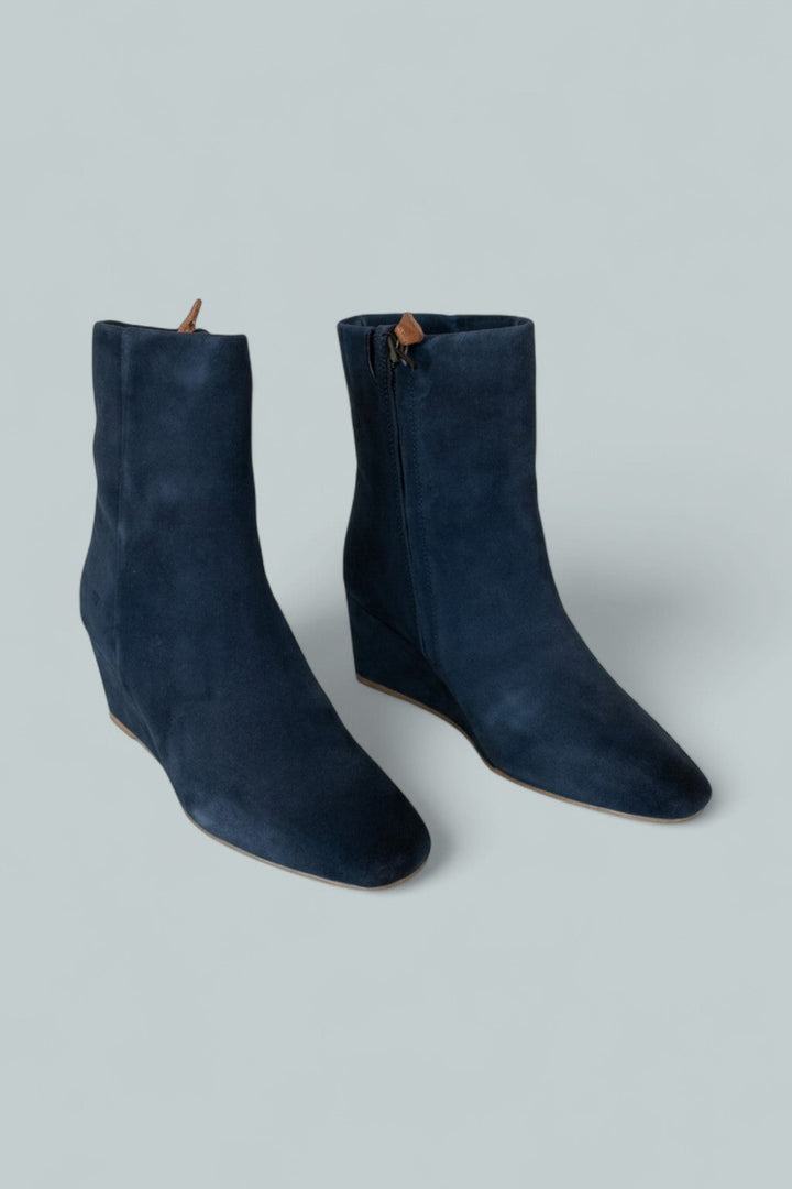 Women’s Nash Suede Wedge Booties - Navy Suede - Bootie