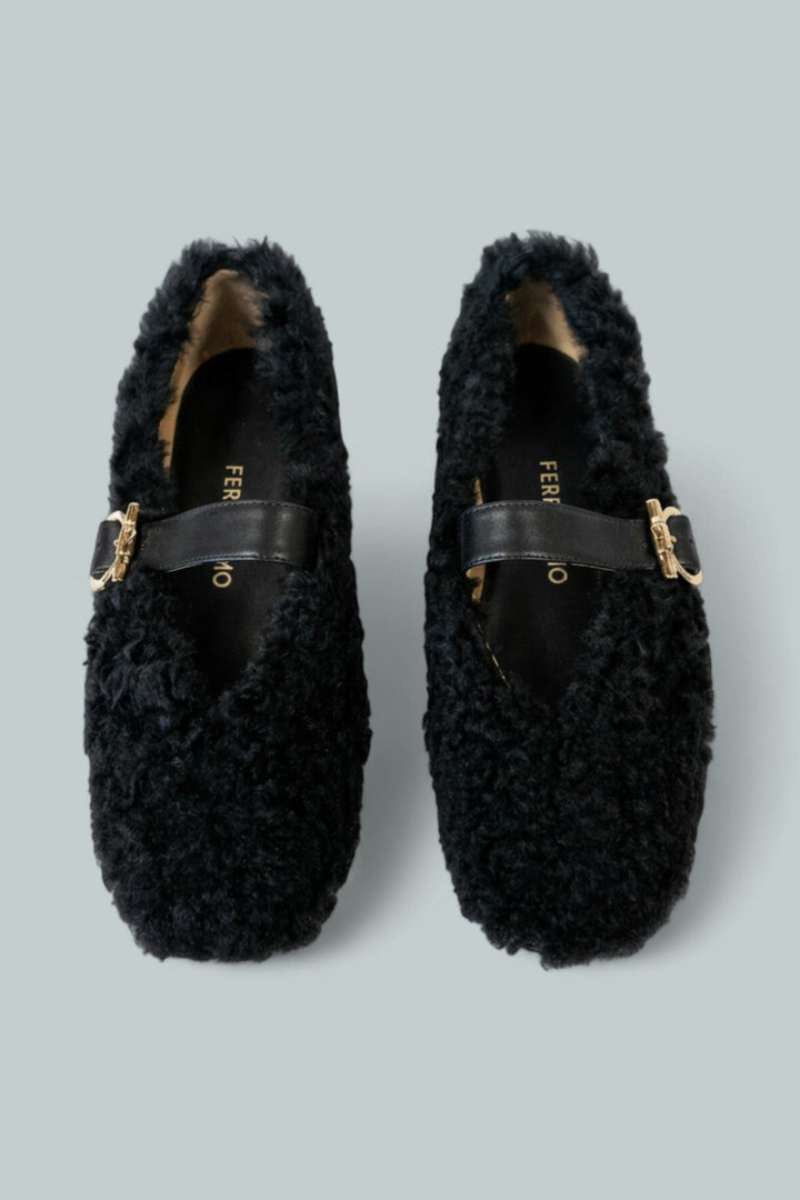 Women’s Nero Buckled Flats - Black - 8 - Flats