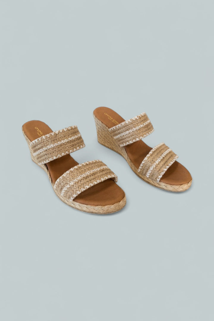 Women’s Nolita Woven Espadrille Wedge Sandals - Natural/White - 11 - Sandals