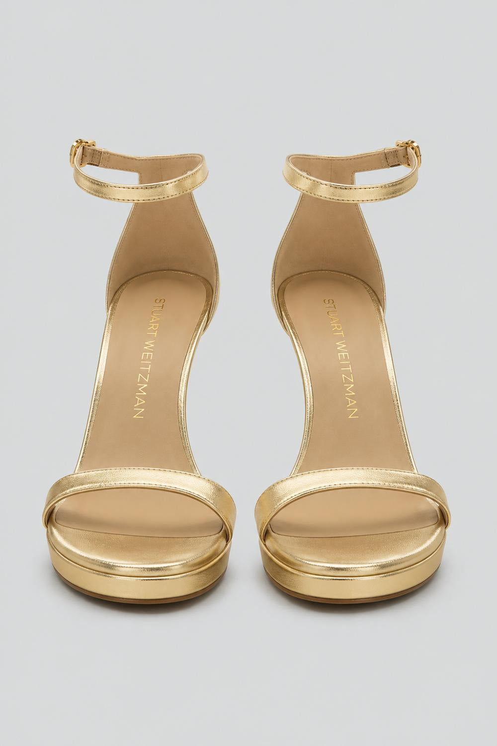 Women’s Nudist Platform Sandals - Light Gold - Heels