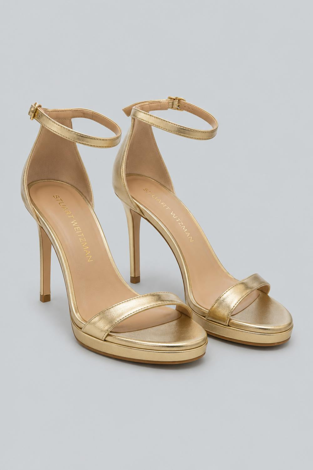 Women’s Nudist Platform Sandals - Light Gold - Heels