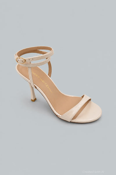 Women’s Nudist Wrap 100 Strappy High Heel Sandals - Cream. - 7 - Sandals