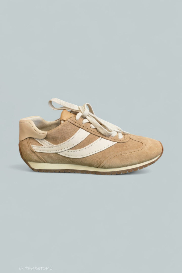 Women’s Oasis Runner Lace Up Sneakers - Tan - 6 - Sneaker
