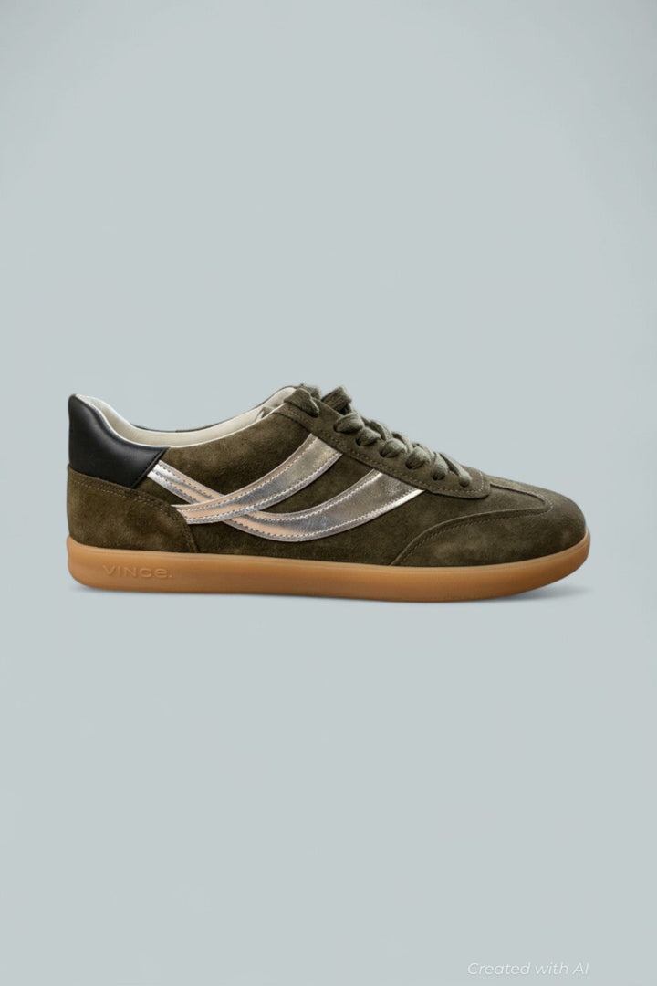 Women’s Oasis Suede & Leather Sneaker - Militare/Silver - 10 - Sneaker