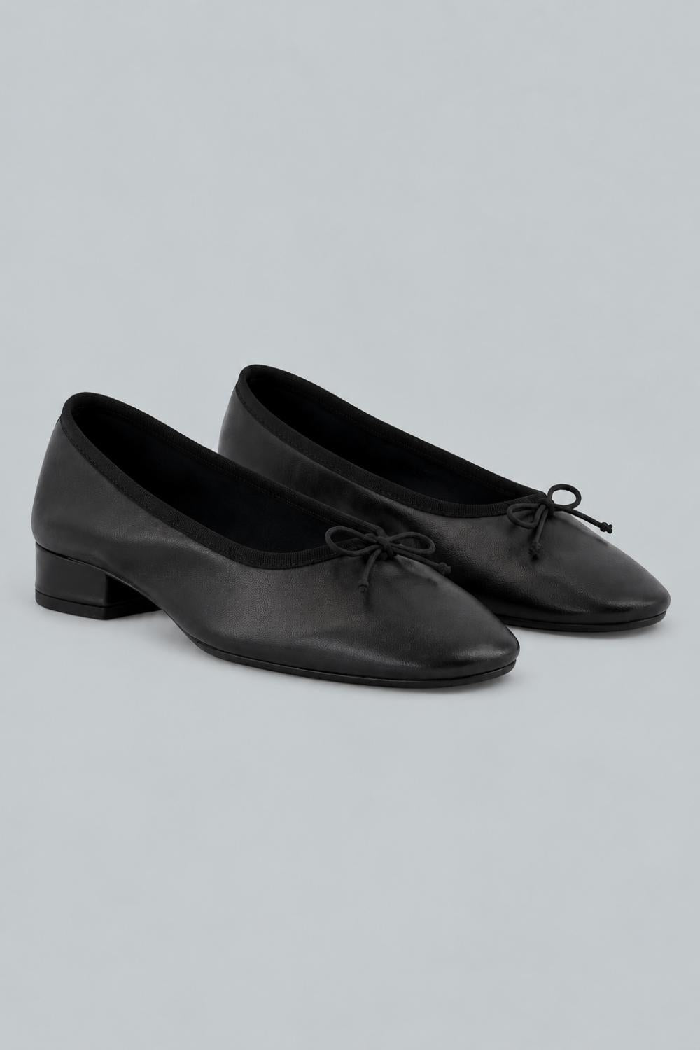 Women’s Onda Leather Bow Flats - Black - 7 US / 37 EU - Flats