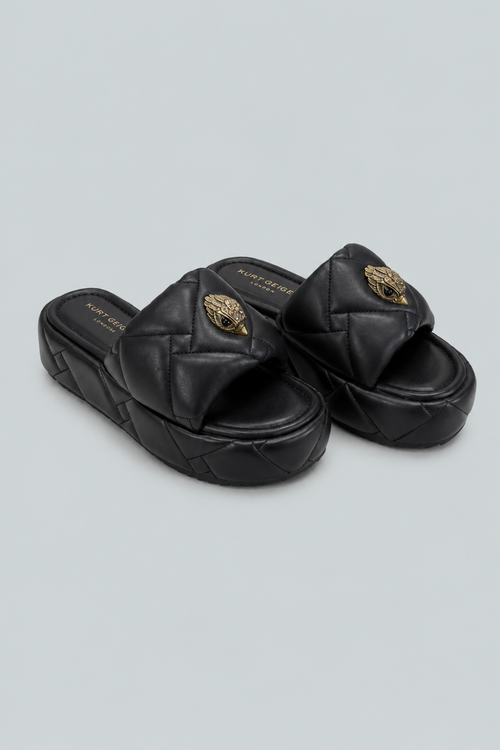Women’s Orson Puffed Platform Slide Sandals - Black - 8.5 - Sandal
