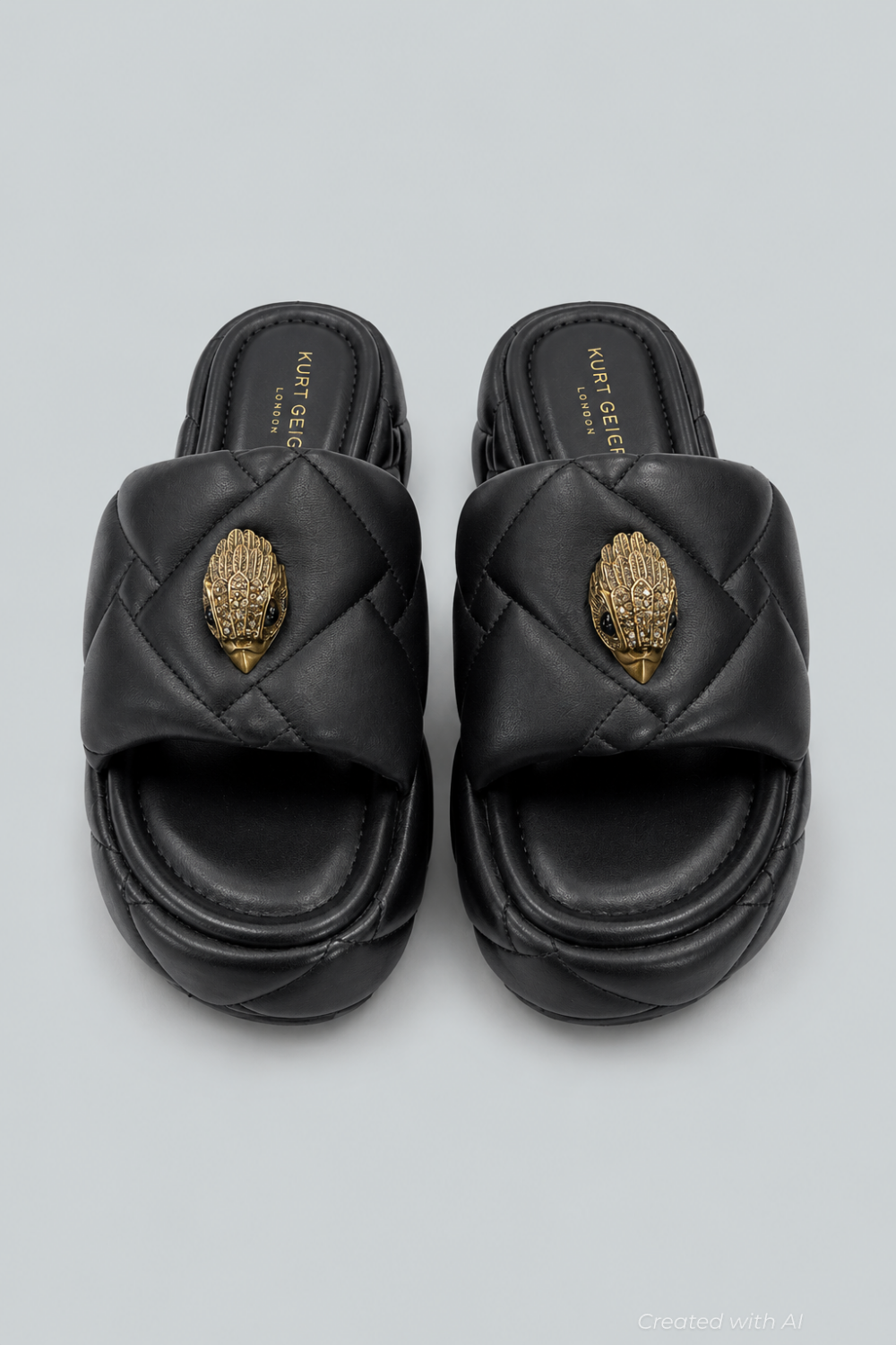 Women’s Orson Puffed Platform Slide Sandals - Black - 8.5 - Sandal