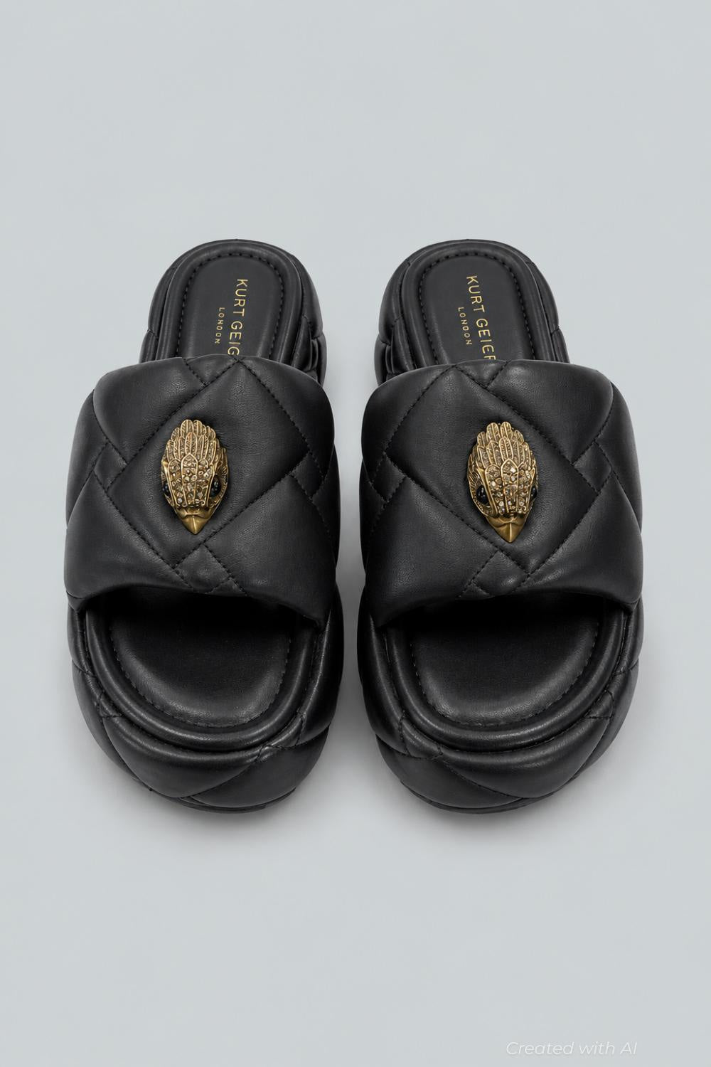Women’s Orson Puffed Platform Slide Sandals - Black - 8.5 - Sandal