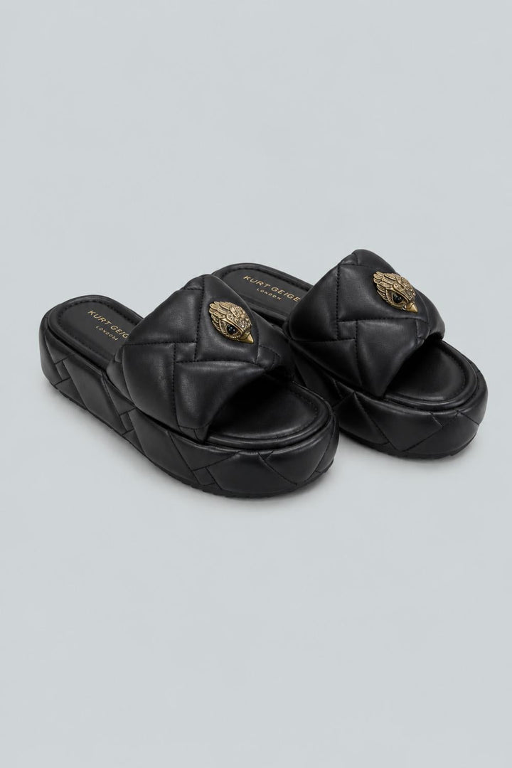 Women’s Orson Puffed Platform Slide Sandals - Black - 8.5 - Sandal