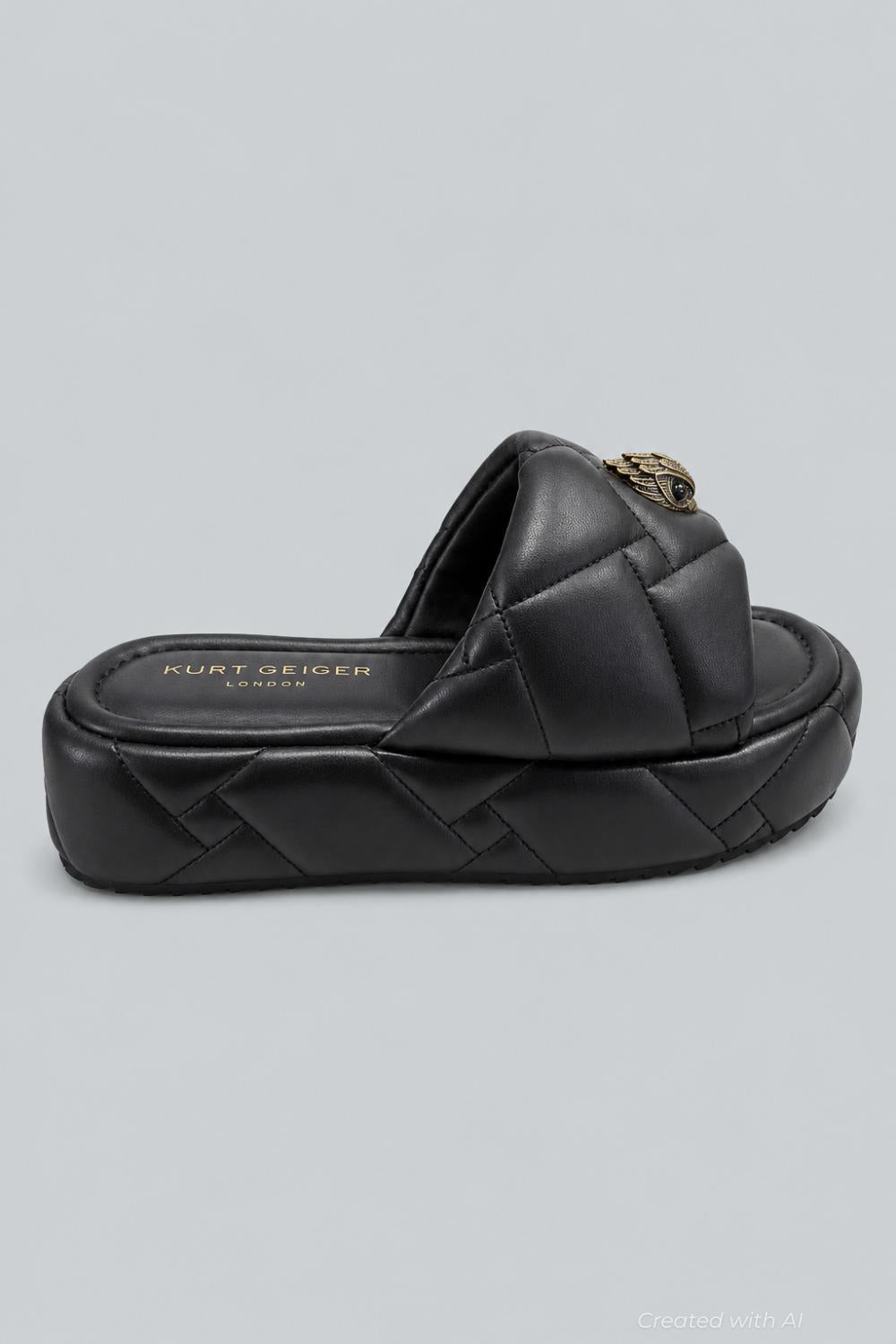 Women’s Orson Puffed Platform Slide Sandals - Black - 8.5 - Sandal