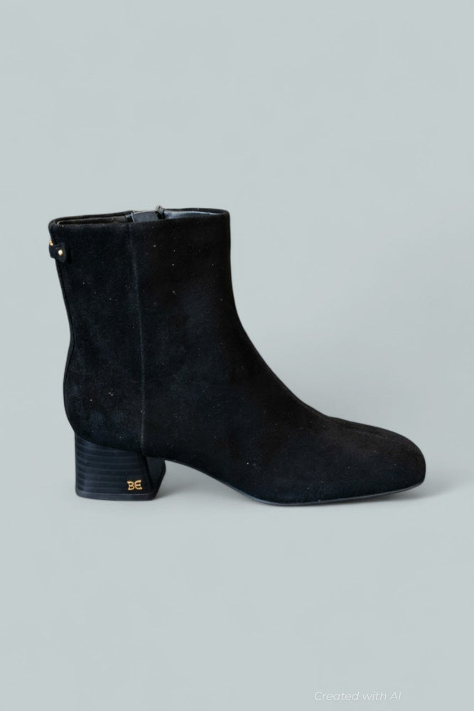 Women’s Paige Square Toe Block Heel Ankle Booties - Black - Bootie