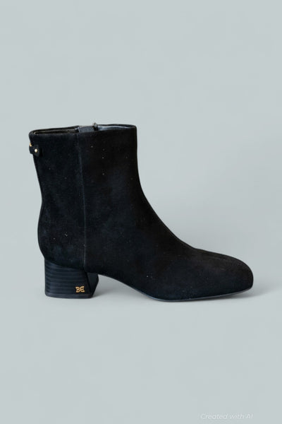 Women’s Paige Square Toe Block Heel Ankle Booties - Black - Bootie