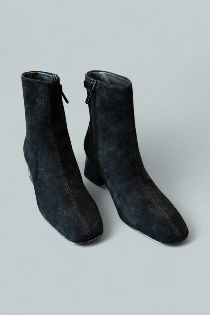Women’s Paige Square Toe Block Heel Ankle Booties - Black - Bootie