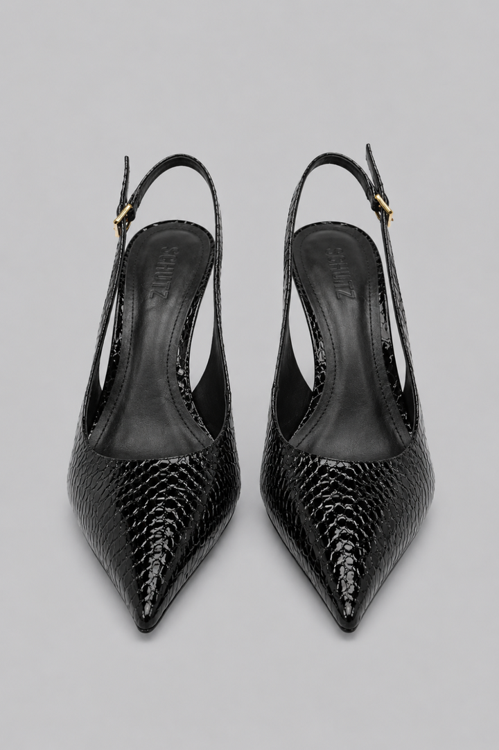 Women’s Paola Pointed Slingback Pumps - Black - Slingback