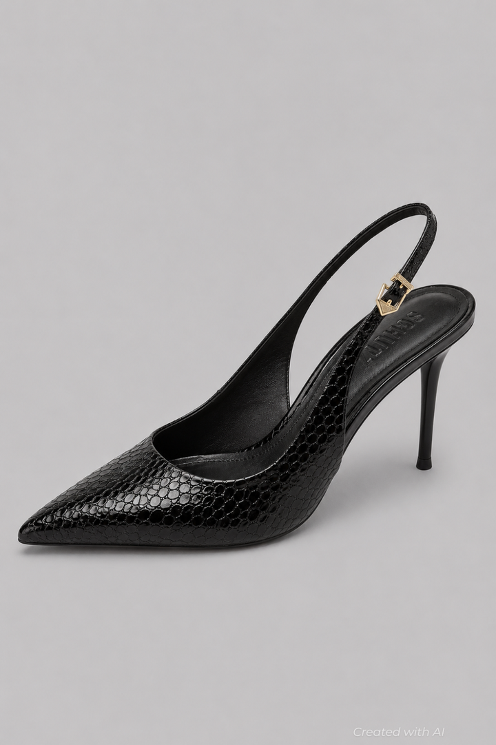 Women’s Paola Pointed Slingback Pumps - Black - Slingback