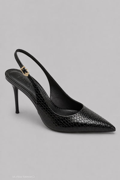 Women’s Paola Pointed Slingback Pumps - Black - Slingback
