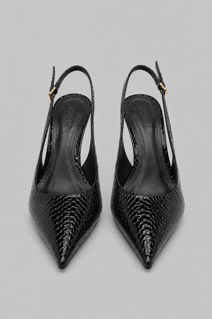 Women’s Paola Pointed Slingback Pumps - Black - Slingback