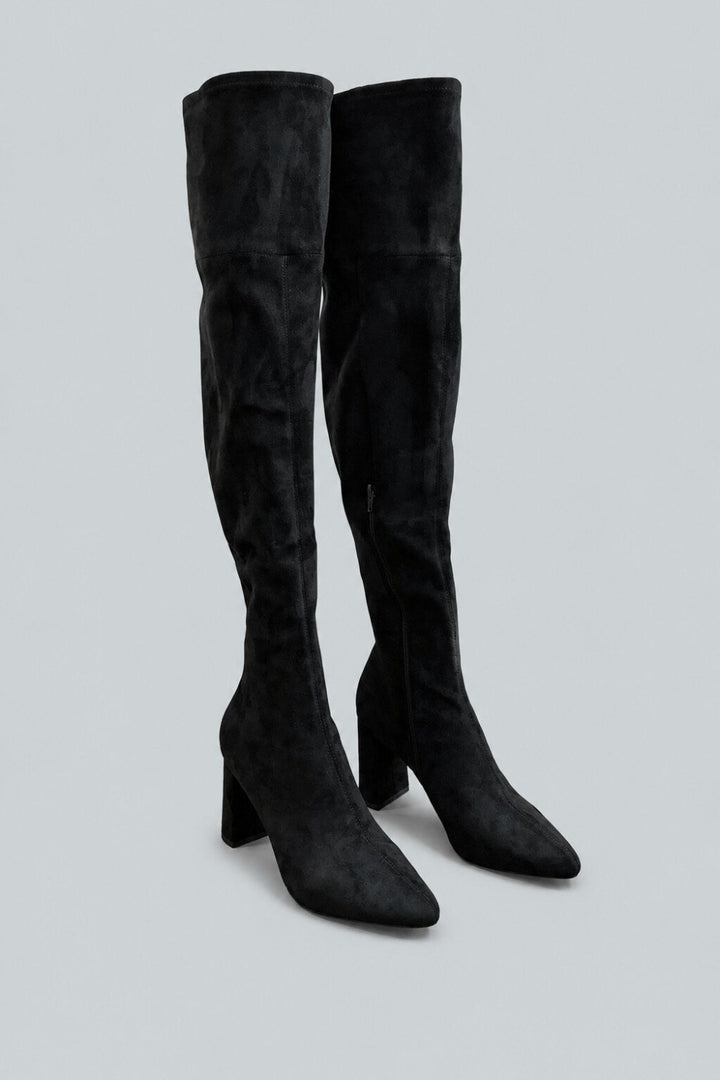 Women’s Parisah Over The Knee Boots - Black Suede - Boots