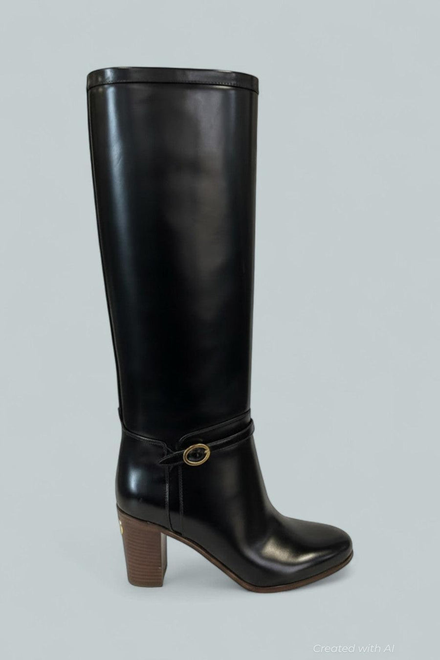 Women’s Pattie Tall Leather Boots - Black - 6.5 US / 36.5 EU - Boots