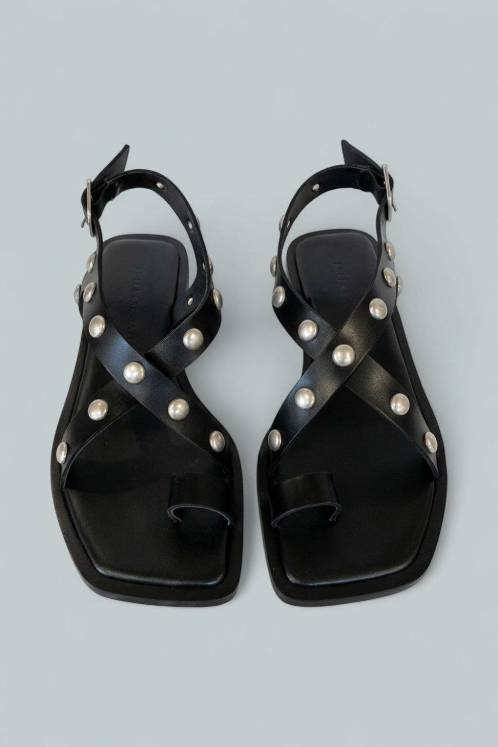 Women’s Paxton Embellished Sandals - Black Studs - Sandals