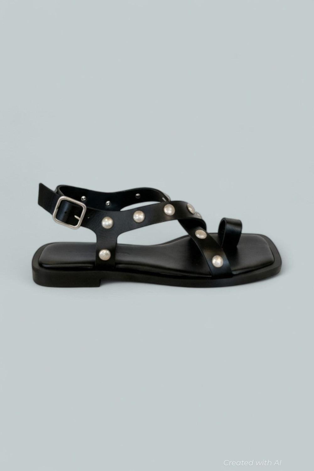 Women’s Paxton Embellished Sandals - Black Studs - Sandals