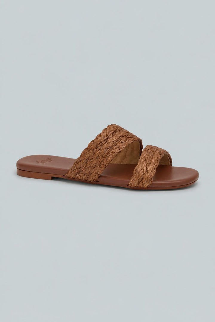 Women’s Paz Woven Slide Sandals - Chocolate - 9 US / 39 EU - Slip-On