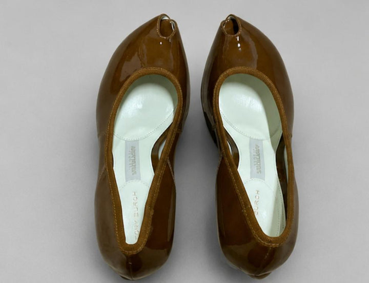 Women’s Peep Toe Pumps - Caramel - 8 - Heels