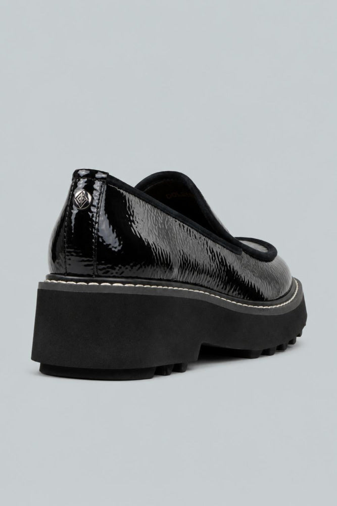 Women’s Peggi Leather Wedge Loafers - Black - Loafers