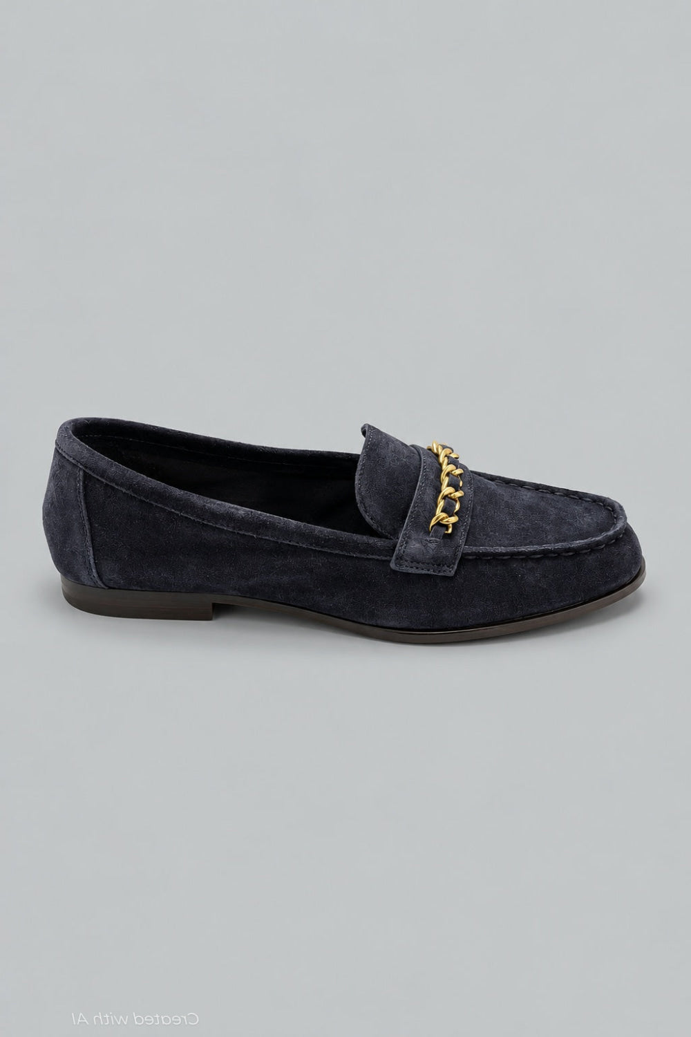 Women’s Penny Chain Loafer Flats - Navy - 7.5 - Loafers