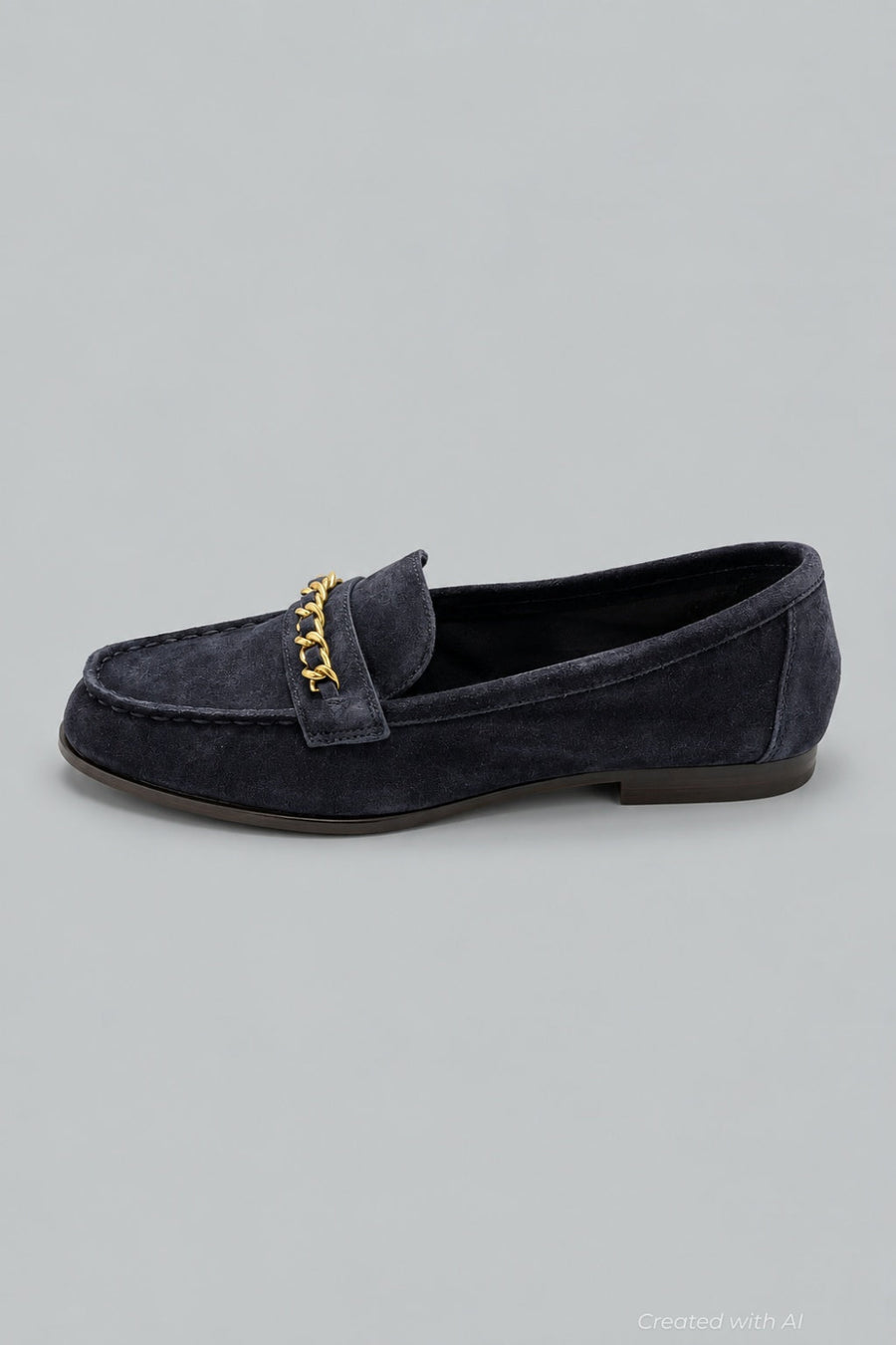 Women’s Penny Chain Loafer Flats - Navy - 7.5 - Loafers