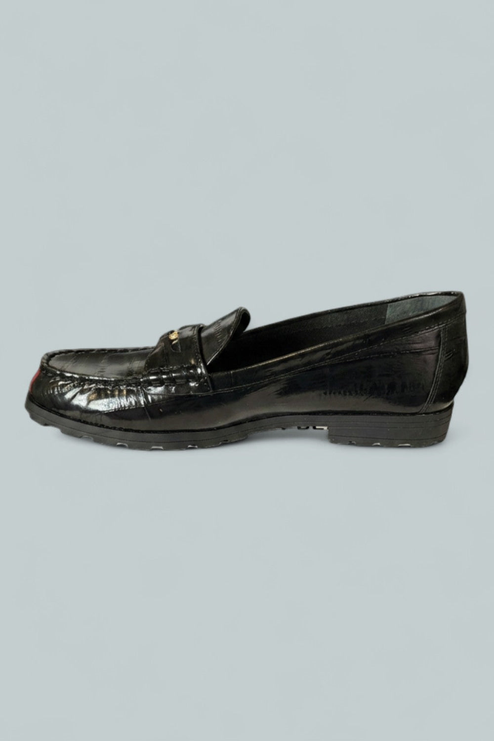 Women’s Penny Lug Loafer Flats - Black - Loafers