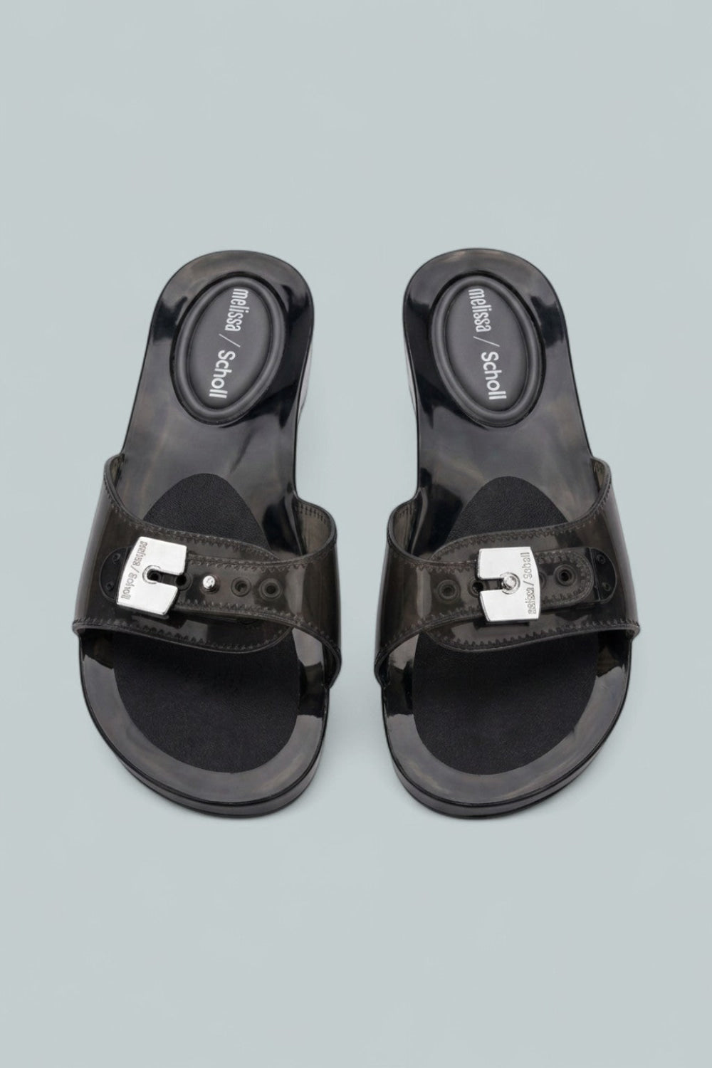 Women’s Pescura Heel + Scholl Slides - Clear Blac - 7 - Heels