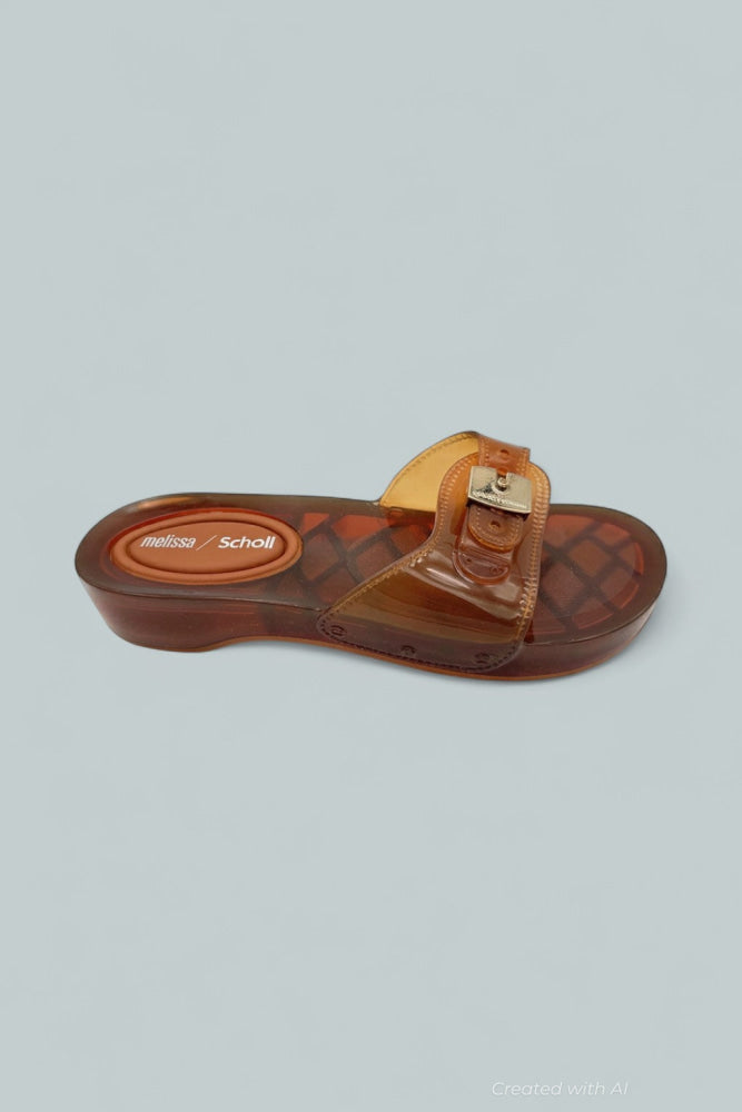 Women’s Pescura Heel + Scholl Slides - Clear Brow - 8 - Sandals