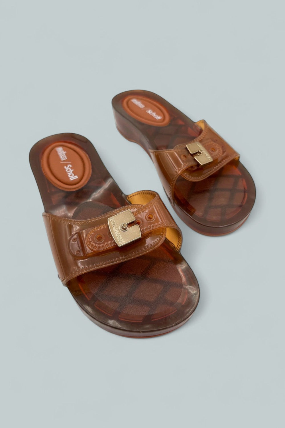 Women’s Pescura Heel + Scholl Slides - Clear Brow - 8 - Sandals