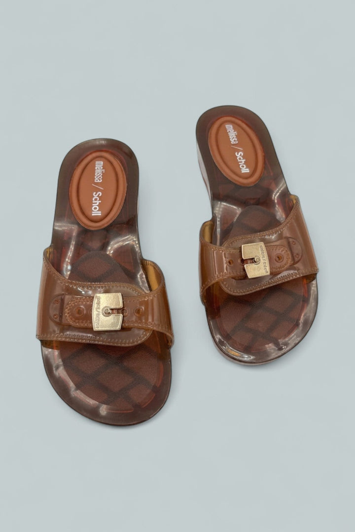 Women’s Pescura Heel + Scholl Slides - Clear Brow - 8 - Sandals