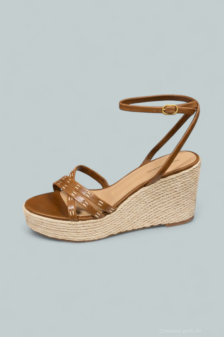 Women’s Philene Espadrille Wedge Sandals - Caramel - 10 - Espadrille