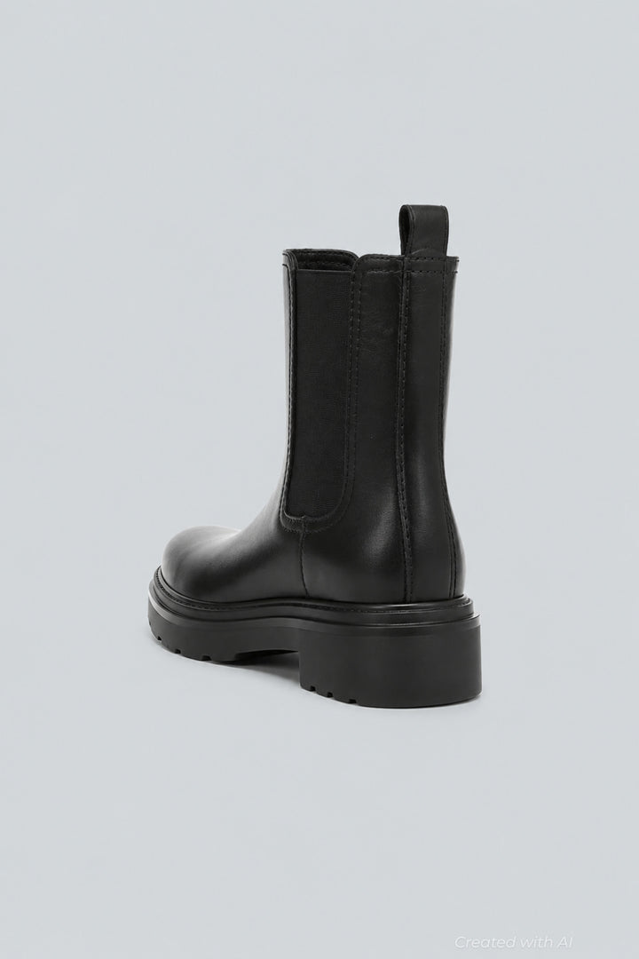 Women’s Pinecrest Block Heel Ankle Boots - Black Leather - 10 - Boots