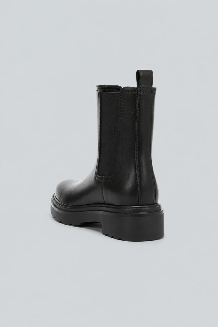 Women’s Pinecrest Block Heel Ankle Boots - Black Leather - 10 - Boots