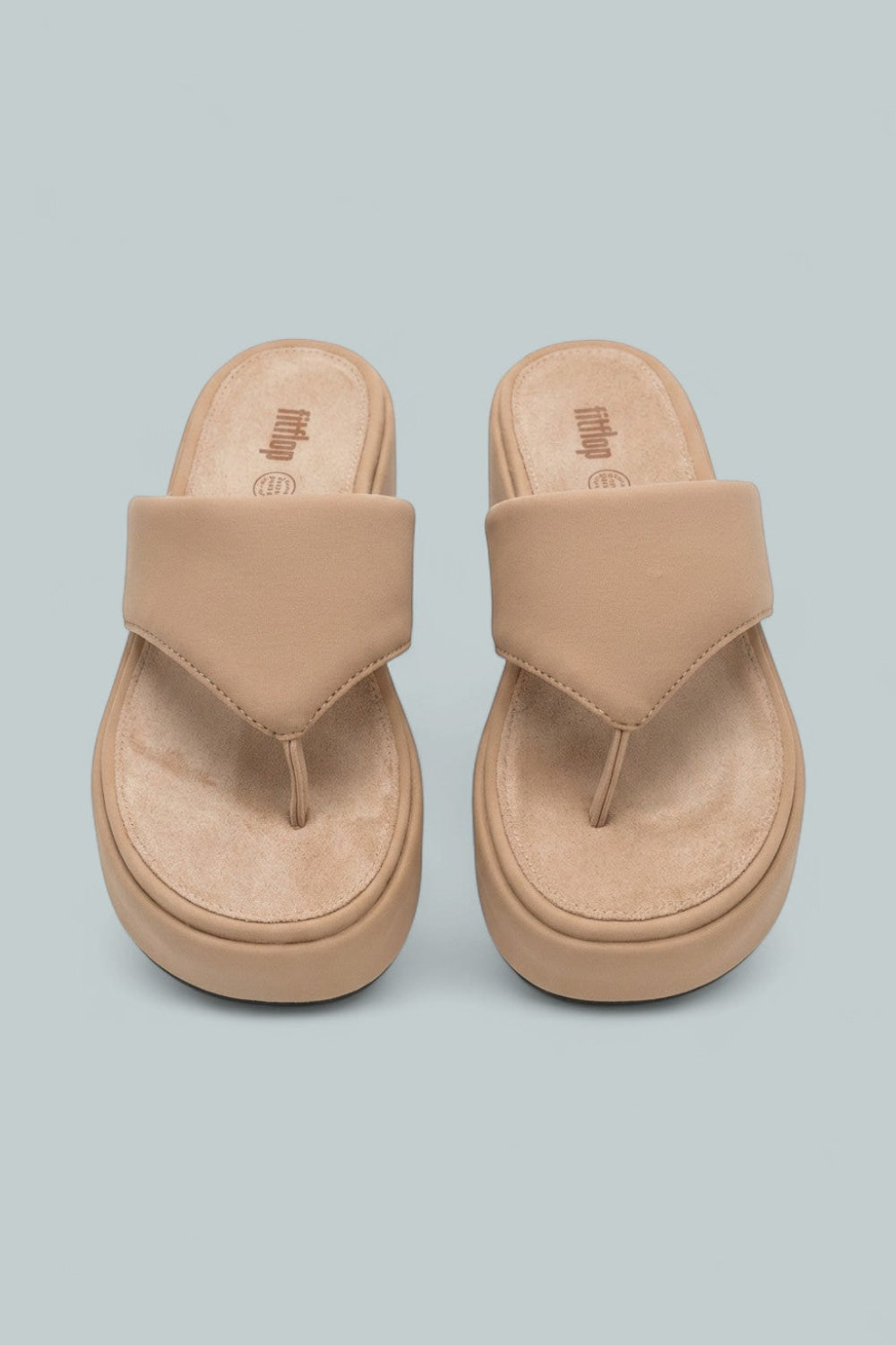 Women’s Platform Wedge Thong Sandals - Classic Beige - 6 - Sandals