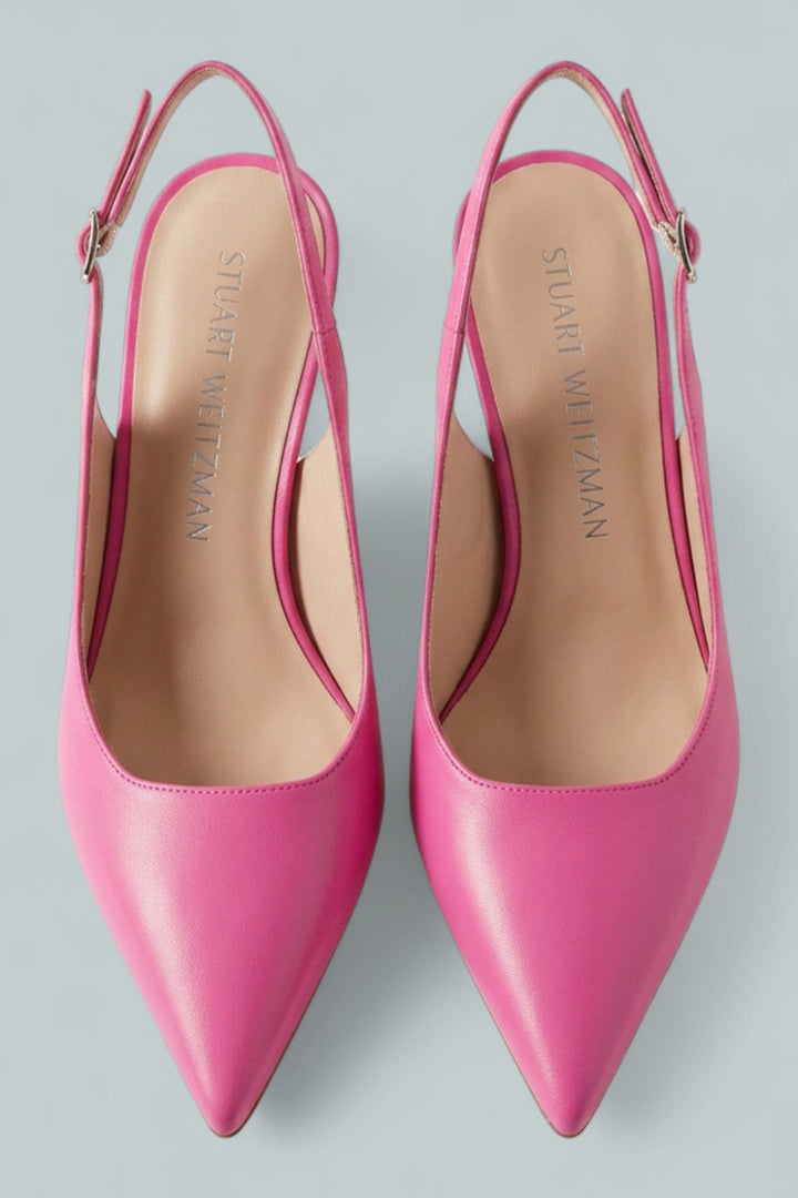 Women’s Power Leather Slingback Pumps - Sunset Pink - 8.5 - Slingback
