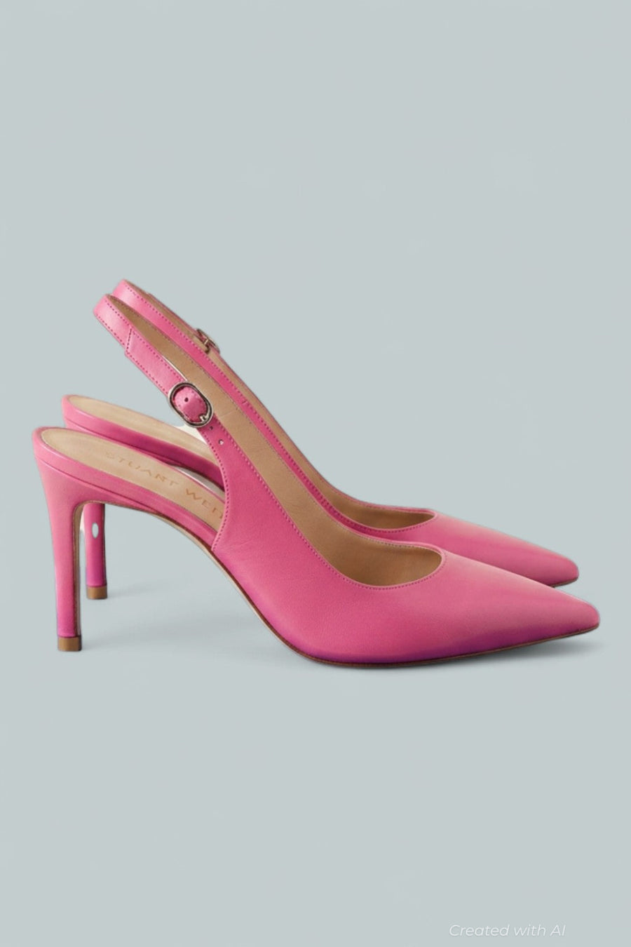 Women’s Power Leather Slingback Pumps - Sunset Pink - 8.5 - Slingback