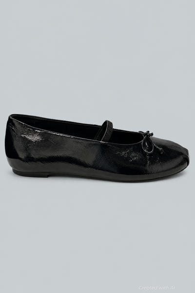 Women’s Prima Bow Ballet Flats - Black - 7.5 - Flats