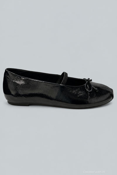 Women’s Prima Bow Ballet Flats - Black - 7.5 - Flats