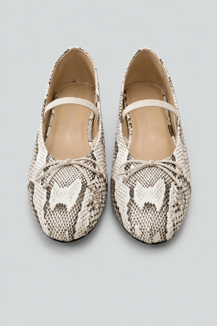 Women’s Prima Bow Ballet Flats - Cream/Linen - 7.5 - Mary Jane