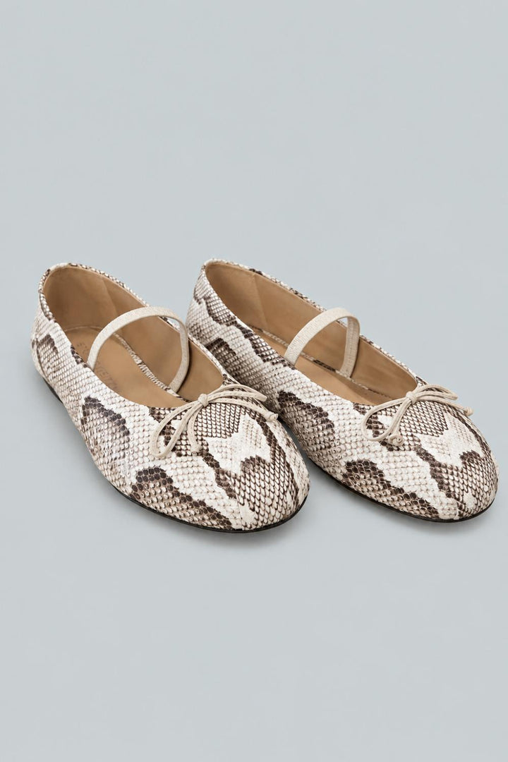 Women’s Prima Bow Ballet Flats - Cream/Linen - 7.5 - Mary Jane